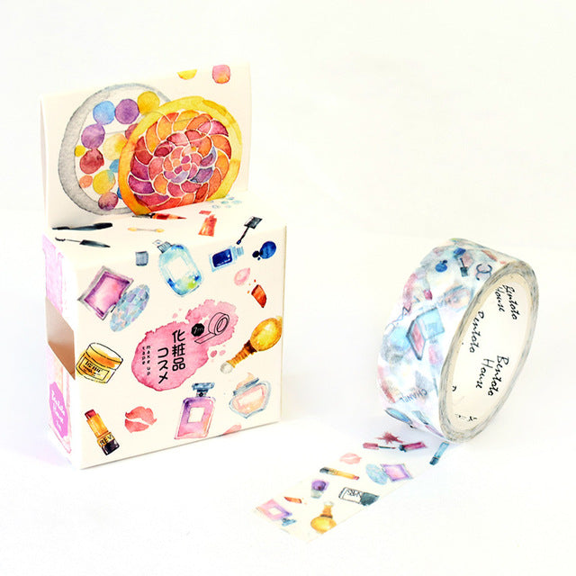 15mm X 7m Cute Lotkawaii Flower food animals  Decorative Washi Tape DIY Scrapbooking Masking Tape School Office Supply