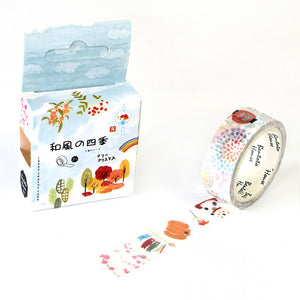 15mm X 7m Cute Lotkawaii Flower food animals  Decorative Washi Tape DIY Scrapbooking Masking Tape School Office Supply