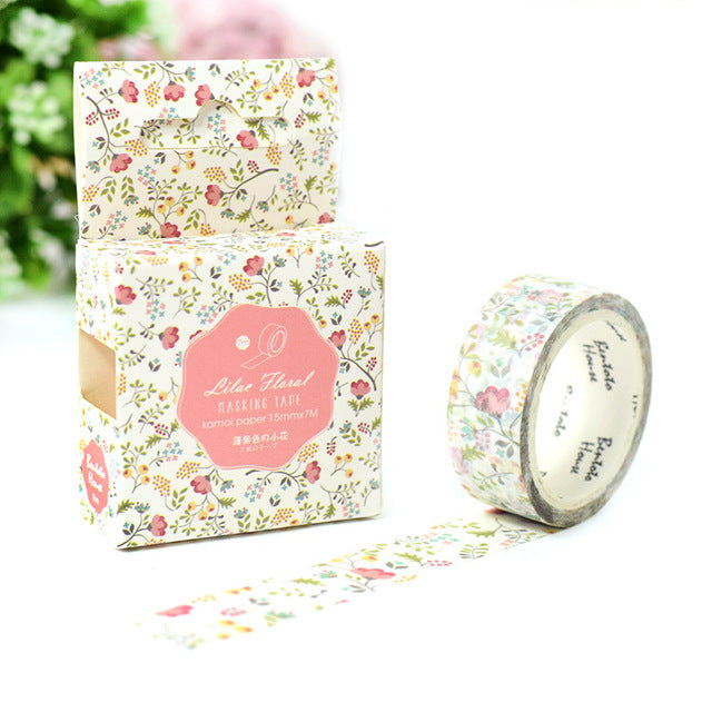 15mm X 7m Cute Lotkawaii Flower food animals  Decorative Washi Tape DIY Scrapbooking Masking Tape School Office Supply