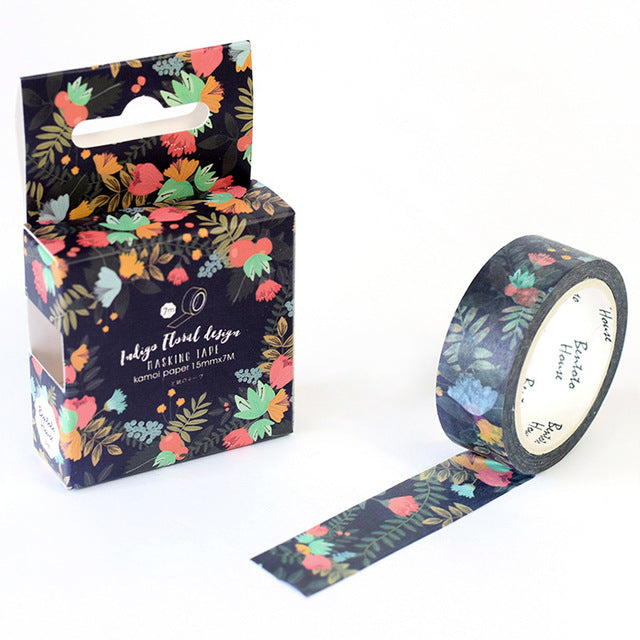 15mm X 7m Cute Lotkawaii Flower food animals  Decorative Washi Tape DIY Scrapbooking Masking Tape School Office Supply