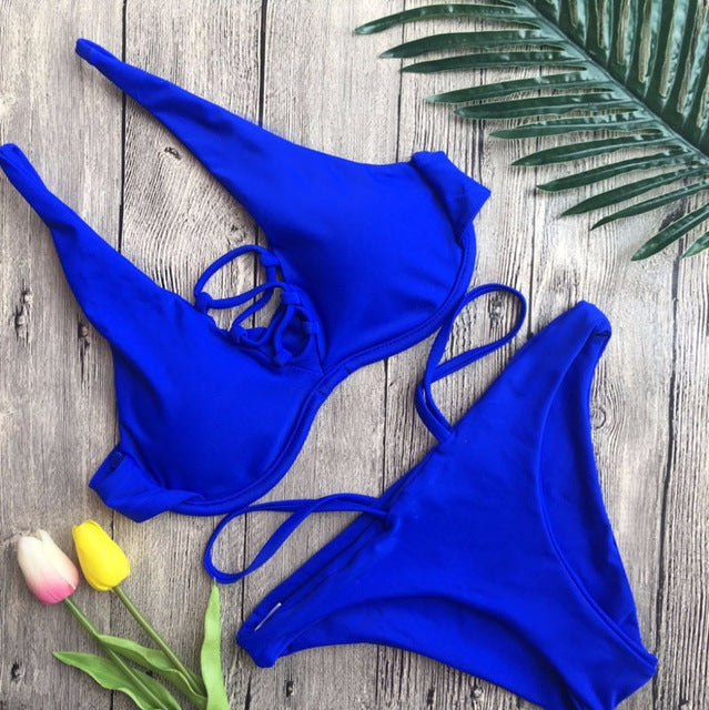 New bandage beach strapless swimwear bikinis 2018 women swimsuit sexy bikini brazilian set biquini bathing suits 485