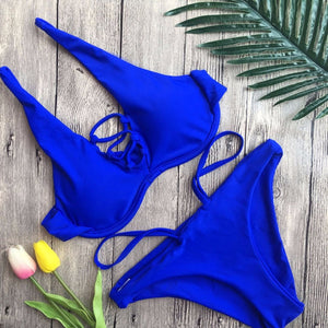 New bandage beach strapless swimwear bikinis 2018 women swimsuit sexy bikini brazilian set biquini bathing suits 485