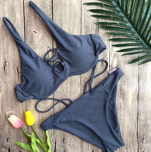 New bandage beach strapless swimwear bikinis 2018 women swimsuit sexy bikini brazilian set biquini bathing suits 485