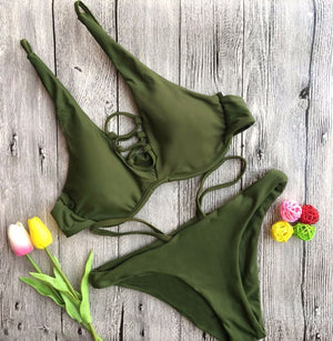 New bandage beach strapless swimwear bikinis 2018 women swimsuit sexy bikini brazilian set biquini bathing suits 485