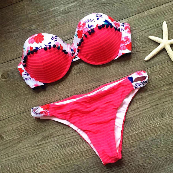 New bandage beach strapless swimwear bikinis 2018 women swimsuit sexy bikini brazilian set biquini bathing suits 485