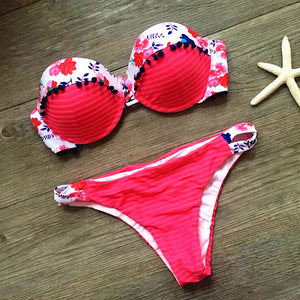 New bandage beach strapless swimwear bikinis 2018 women swimsuit sexy bikini brazilian set biquini bathing suits 485
