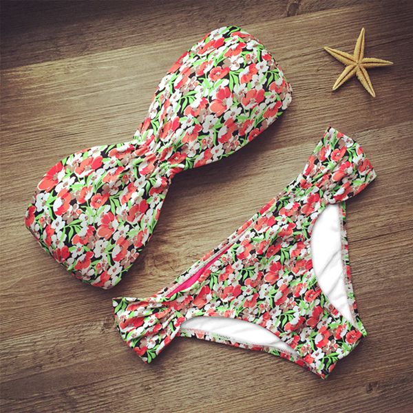 New bandage beach strapless swimwear bikinis 2018 women swimsuit sexy bikini brazilian set biquini bathing suits 485