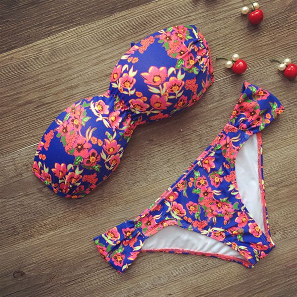 New bandage beach strapless swimwear bikinis 2018 women swimsuit sexy bikini brazilian set biquini bathing suits 485