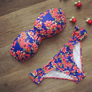 New bandage beach strapless swimwear bikinis 2018 women swimsuit sexy bikini brazilian set biquini bathing suits 485