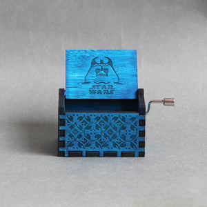 Antique Carved Music Box game of thrones harry potter Star Wars Wooden Hand Crank Theme
