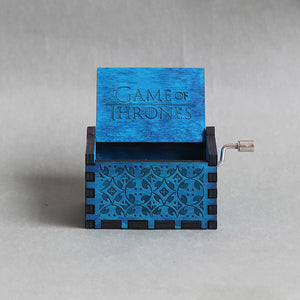 Antique Carved Music Box game of thrones harry potter Star Wars Wooden Hand Crank Theme