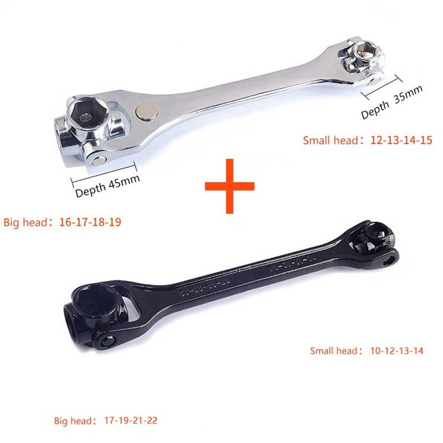 Multifunctional sleeve wrench Multiple interface wrench Universal rotation Car repair necessary Magnetic high quality Handle