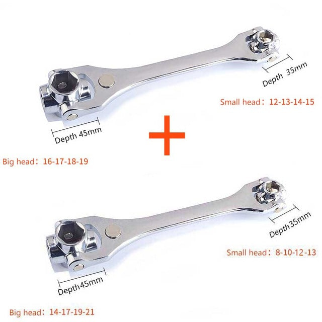 Multifunctional sleeve wrench Multiple interface wrench Universal rotation Car repair necessary Magnetic high quality Handle