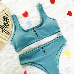 Kmnovo White Bikini Sexy Swimsuit Halter Swimwear Women Bathing Suit White Bikini Set Girl Cute Beach Wear Dropshipping Monokini