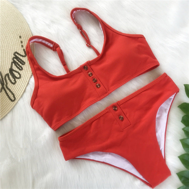 Kmnovo White Bikini Sexy Swimsuit Halter Swimwear Women Bathing Suit White Bikini Set Girl Cute Beach Wear Dropshipping Monokini