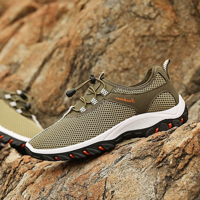 New 2018 Spring Summer Mesh Shoes Men Fashion Sneakers Thick Outsole Non-slip Brand Footwear Men's Casual Shoes K146