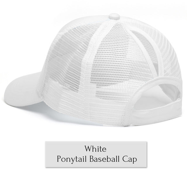 Drop Shipping CC Glitter Ponytail Baseball Cap Women Messy Bun Baseball Cap Girls Snapback Caps Summer Sports Mesh Hats