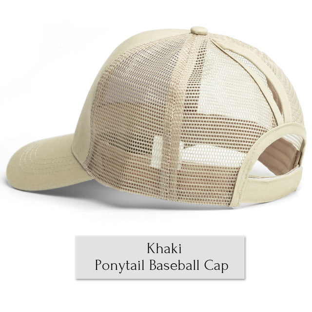 Drop Shipping CC Glitter Ponytail Baseball Cap Women Messy Bun Baseball Cap Girls Snapback Caps Summer Sports Mesh Hats