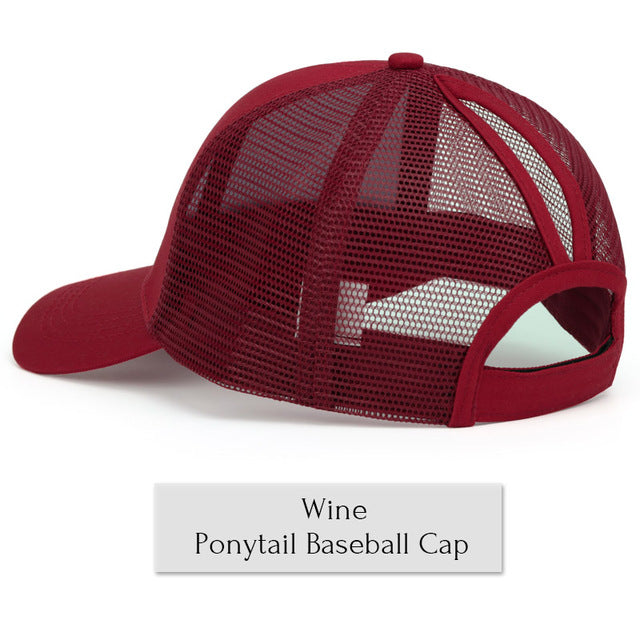 Drop Shipping CC Glitter Ponytail Baseball Cap Women Messy Bun Baseball Cap Girls Snapback Caps Summer Sports Mesh Hats