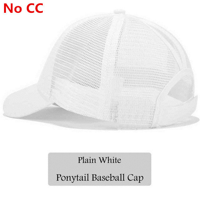 2018 CC Glitter Ponytail Baseball Cap Women Messy Bun Snapback Summer Mesh Hats Casual Adjustable Sport Caps Drop Shipping